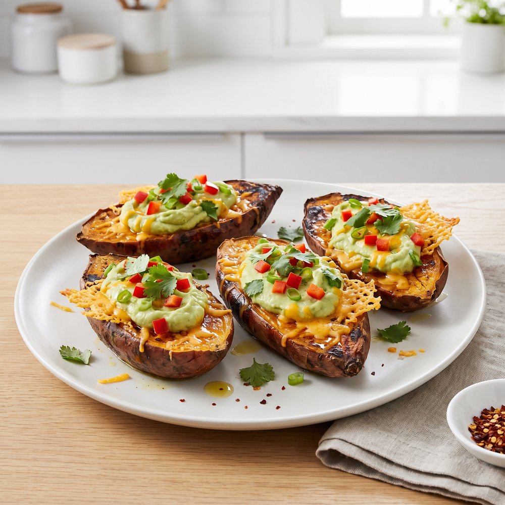 Yams Filled with Creamy Avocado