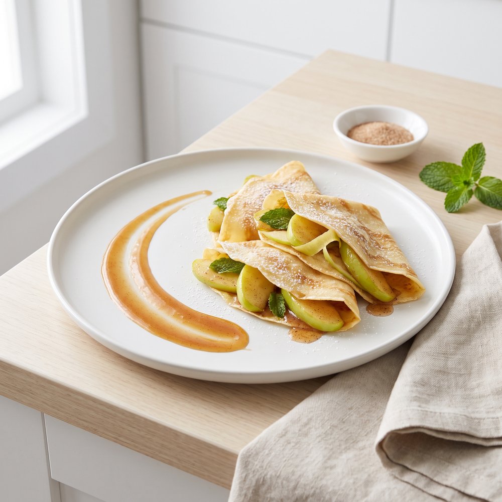Yummy Apple Cinnamon Crepes