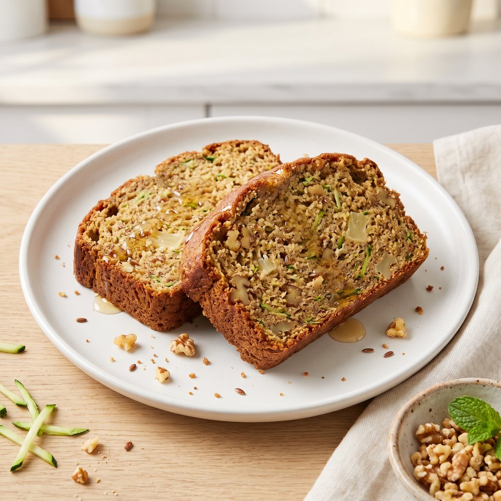 Zucchini Bread with Flax Seed