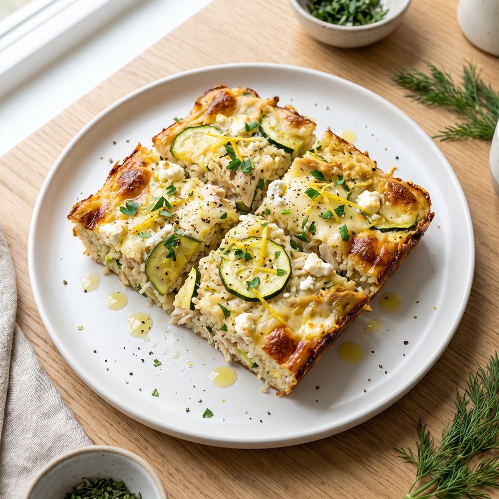 Zucchini Chicken Rice Casserole