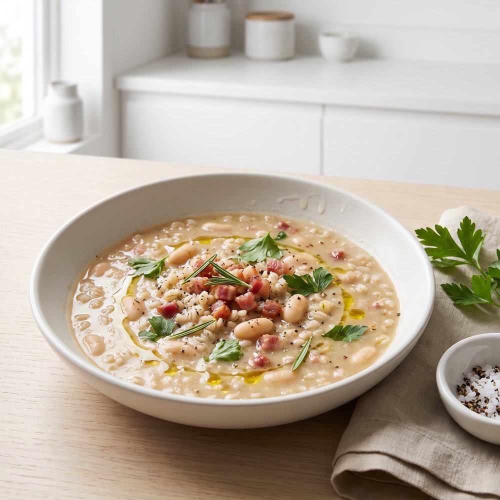 Zuppa di Orzo e Fagioli (Bean and Barley Soup)