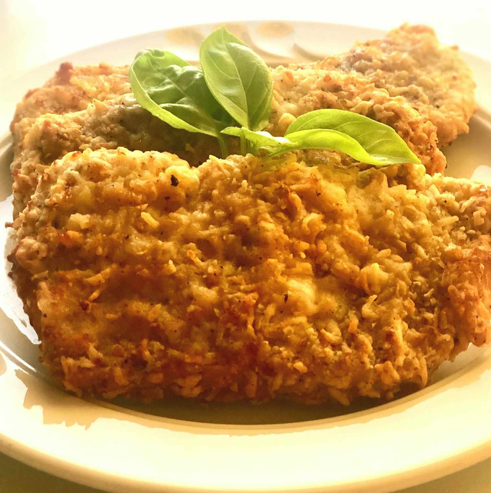 Keto Air-Fried Pork Chops with Parmesan-Almond Crust