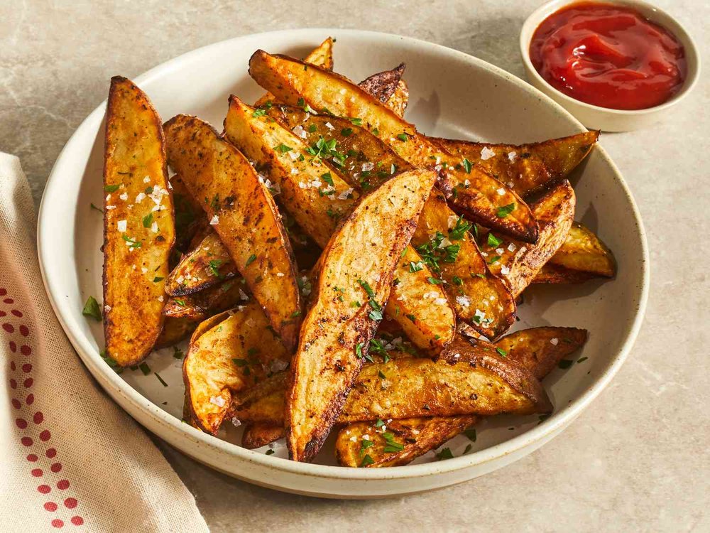 Crispy Air-Fried Potato Wedges