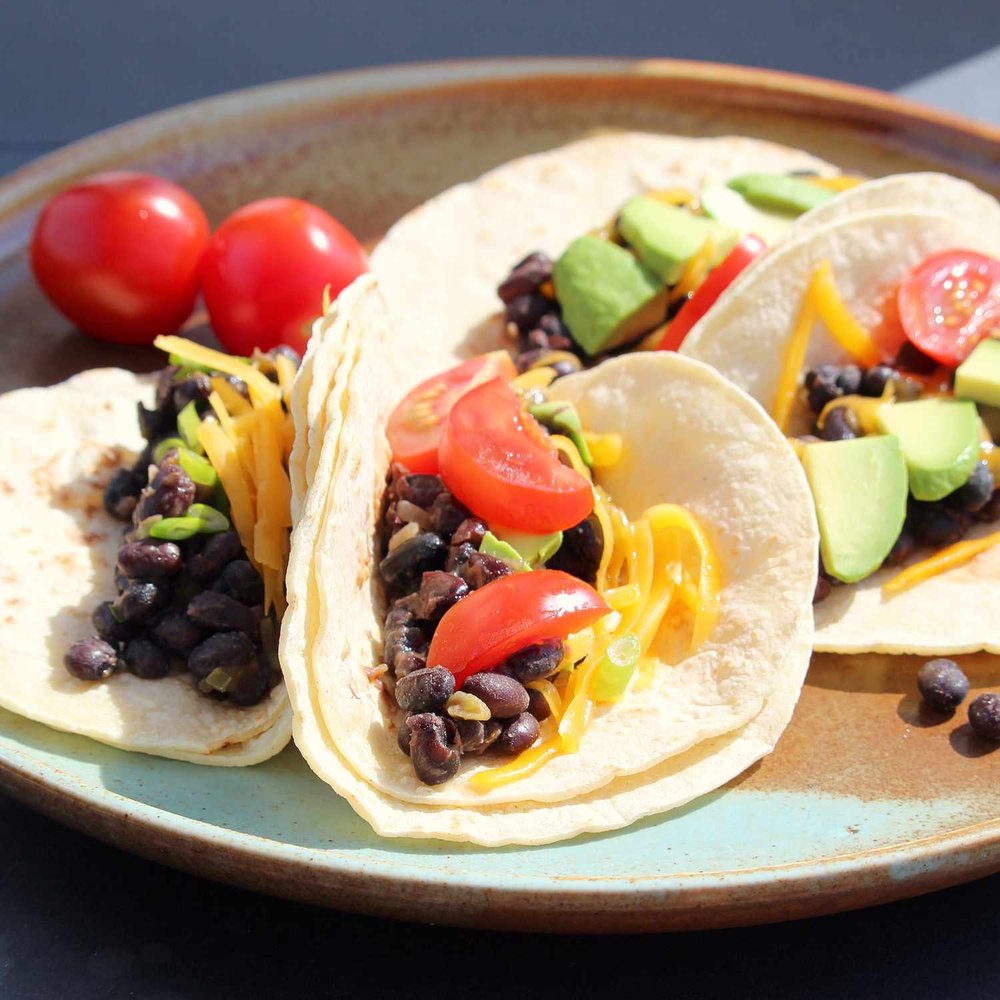 Black Bean and Salsa Verde Tacos