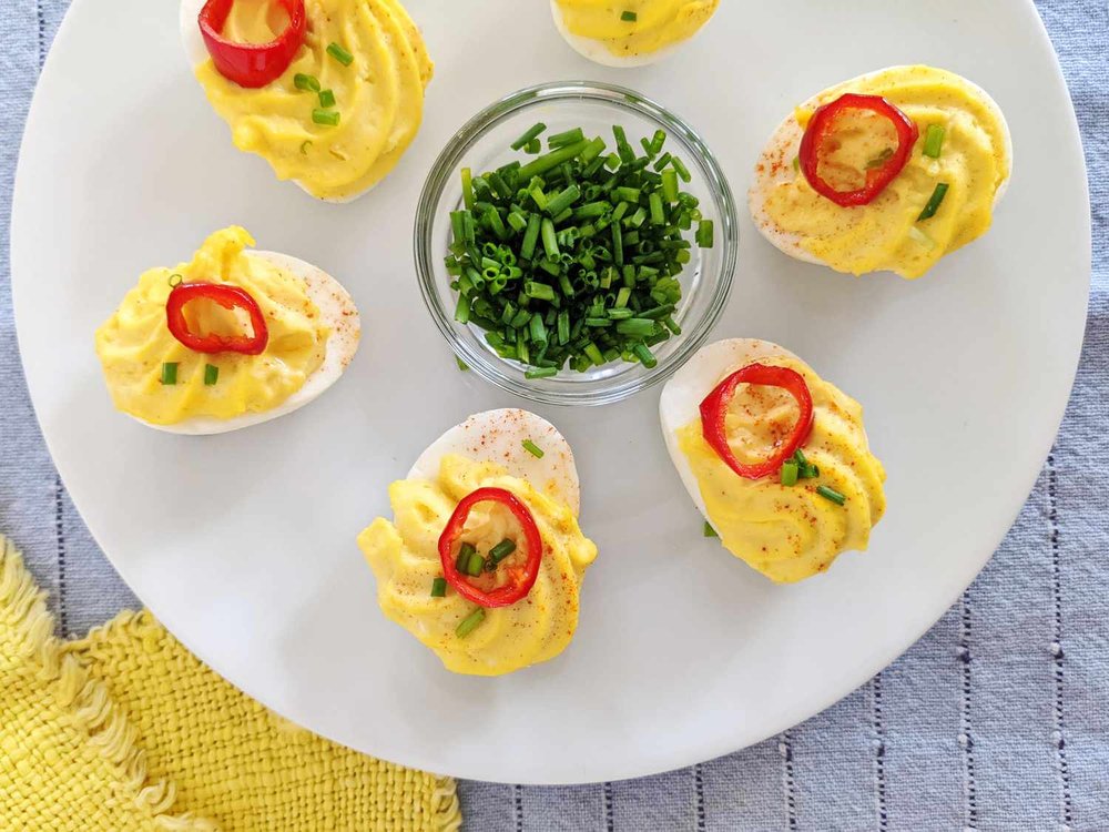 Chef John's Spiced Cream-Cheese Deviled Eggs