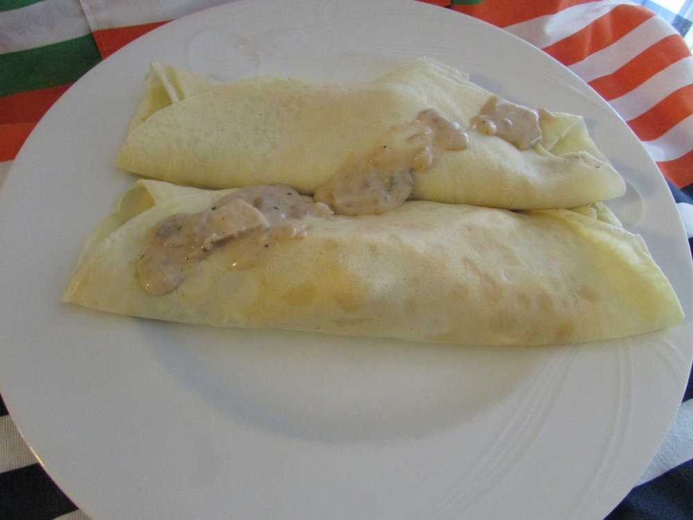 Creamy Chicken and Mushroom Crêpes