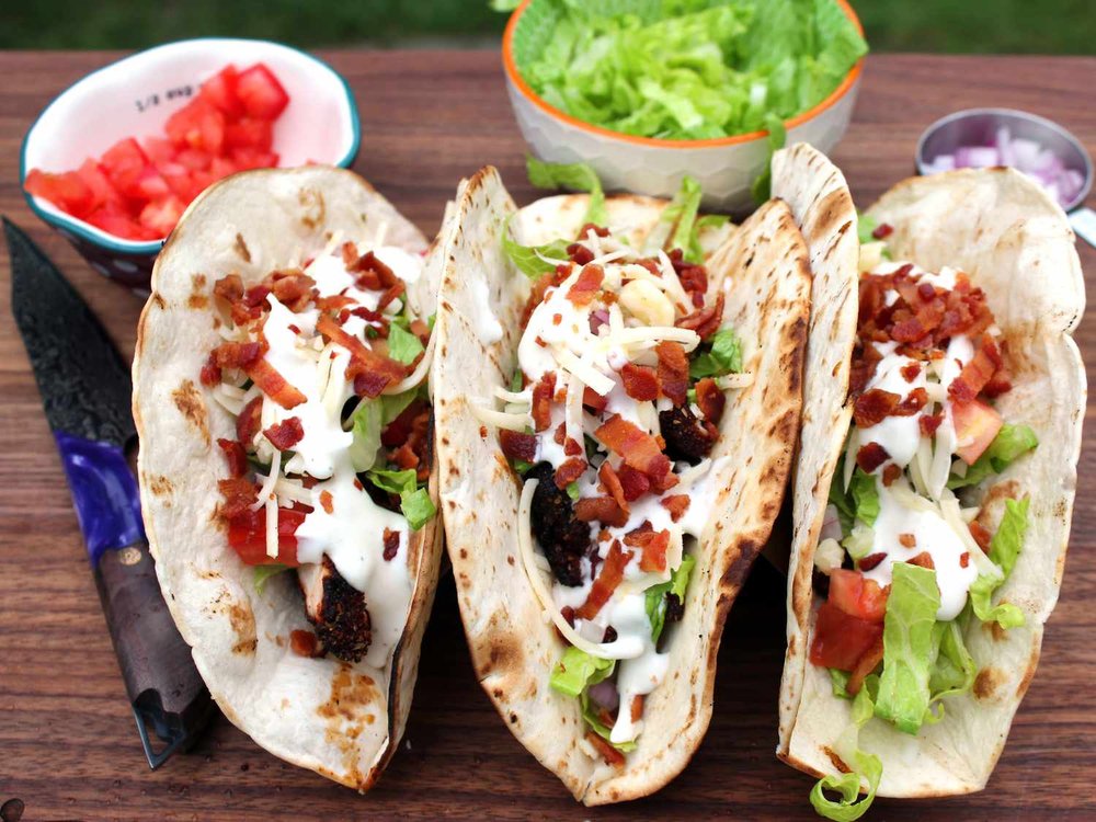Bacon Ranch Chicken Tacos