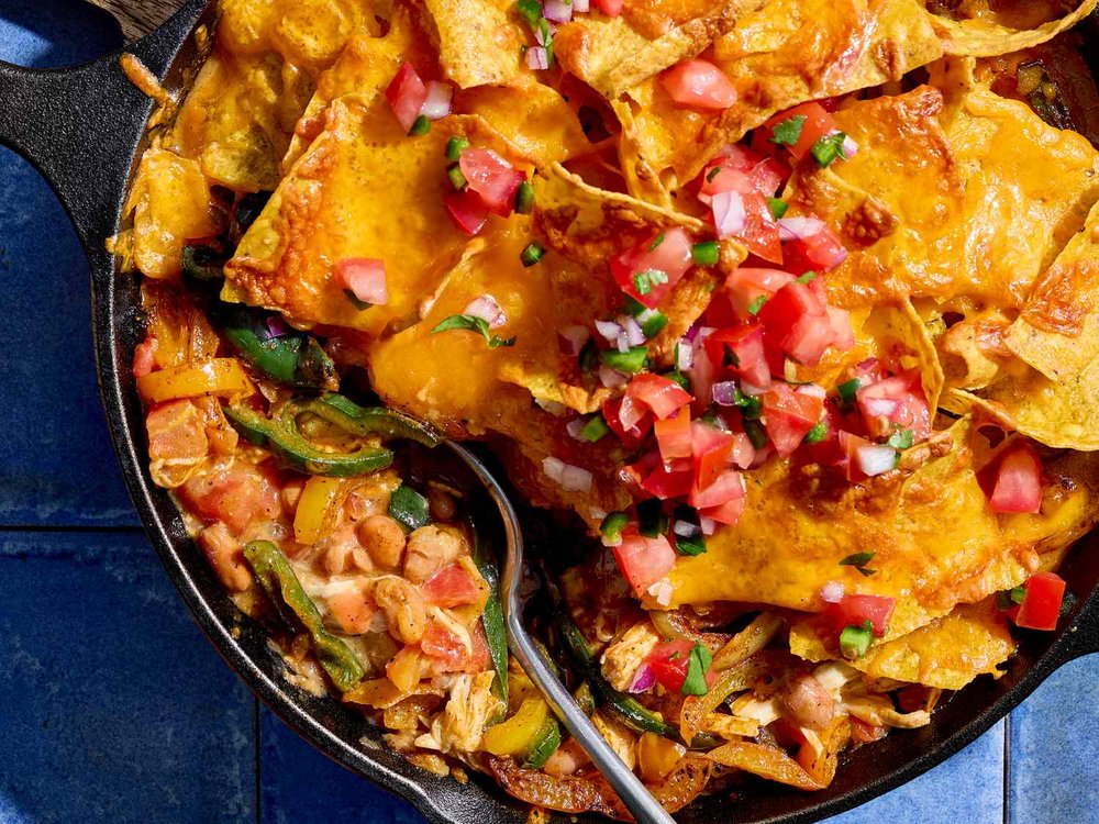 Skillet-Baked Chicken Fajita Casserole