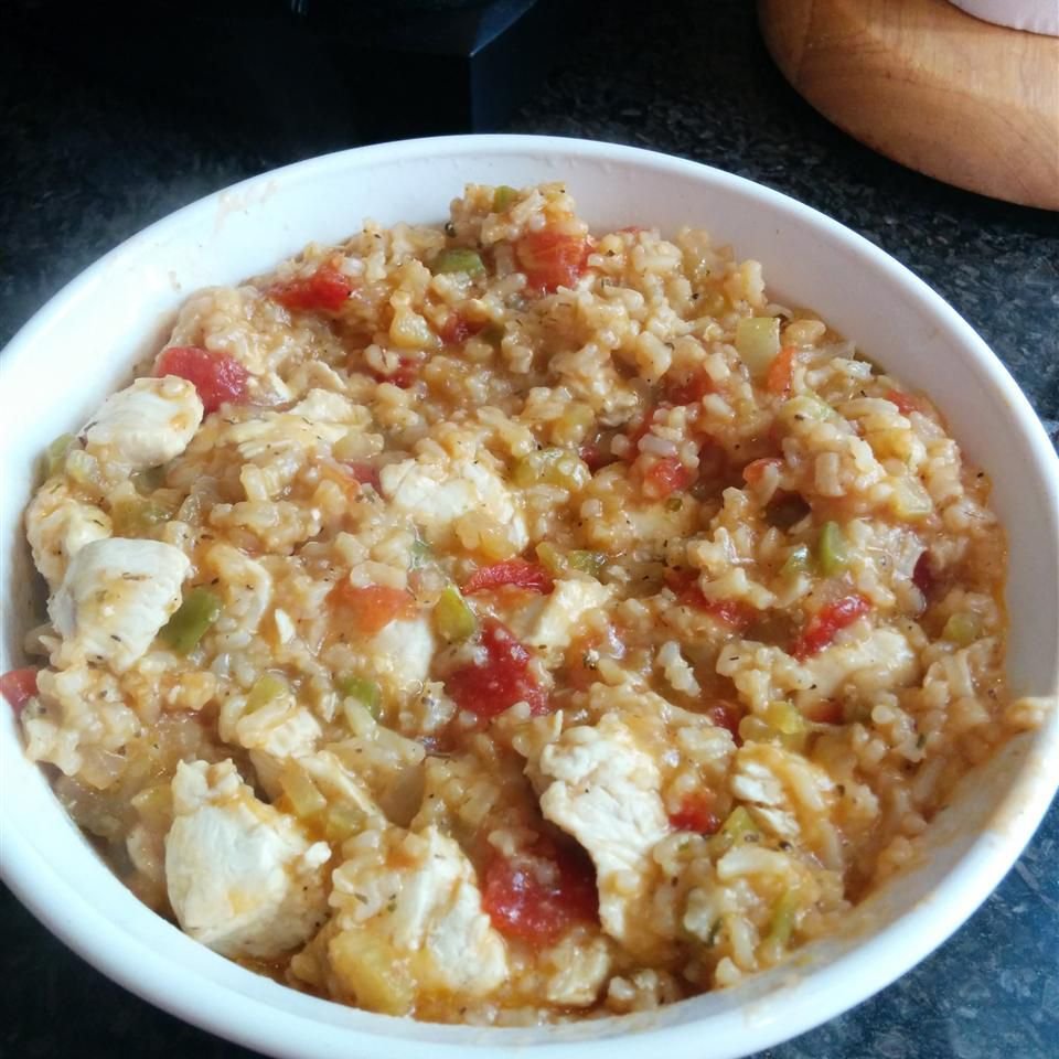 Spicy Chicken Jambalaya with Tomatoes