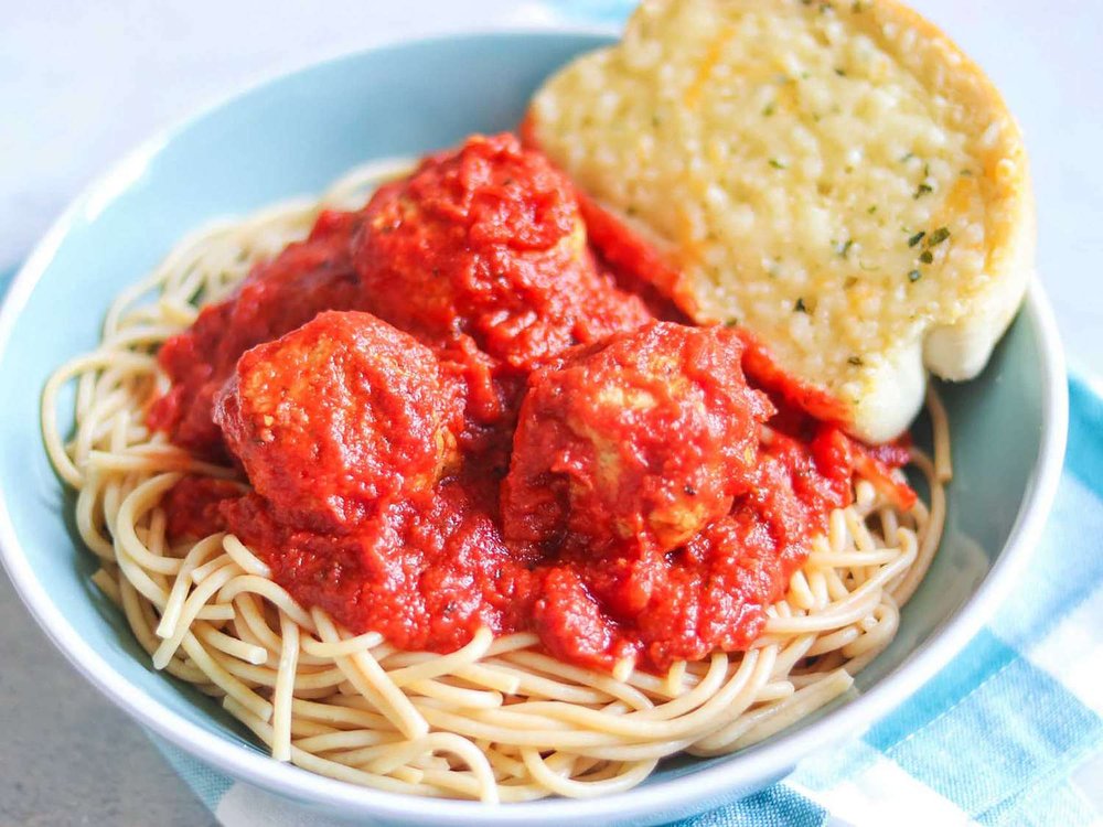 Spaghetti with Chicken Meatballs