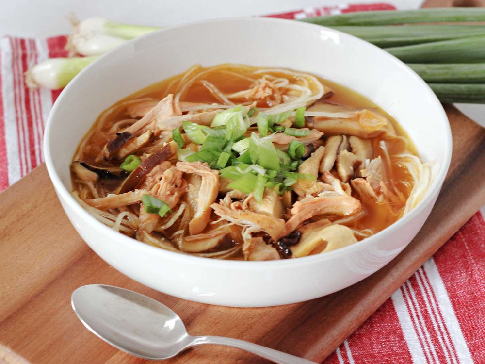 Filipino Chicken Sotanghon Noodle Soup