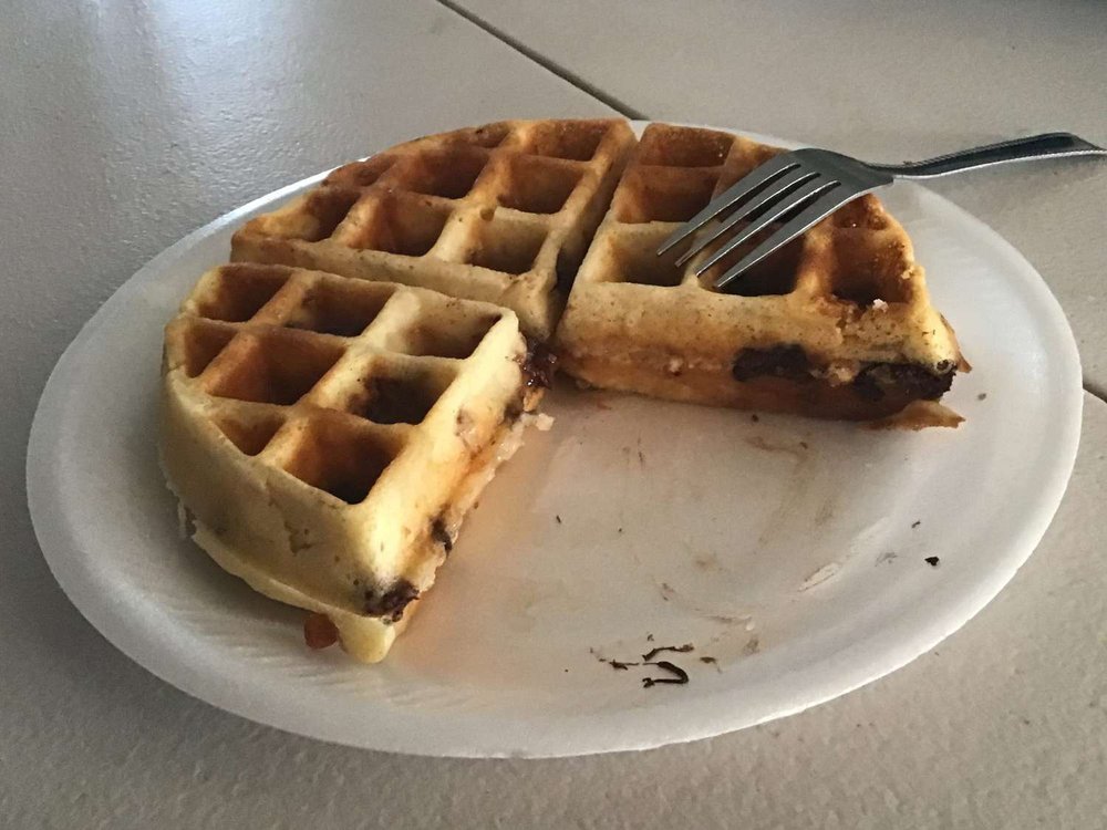 Belgian Waffles with Chocolate Chips