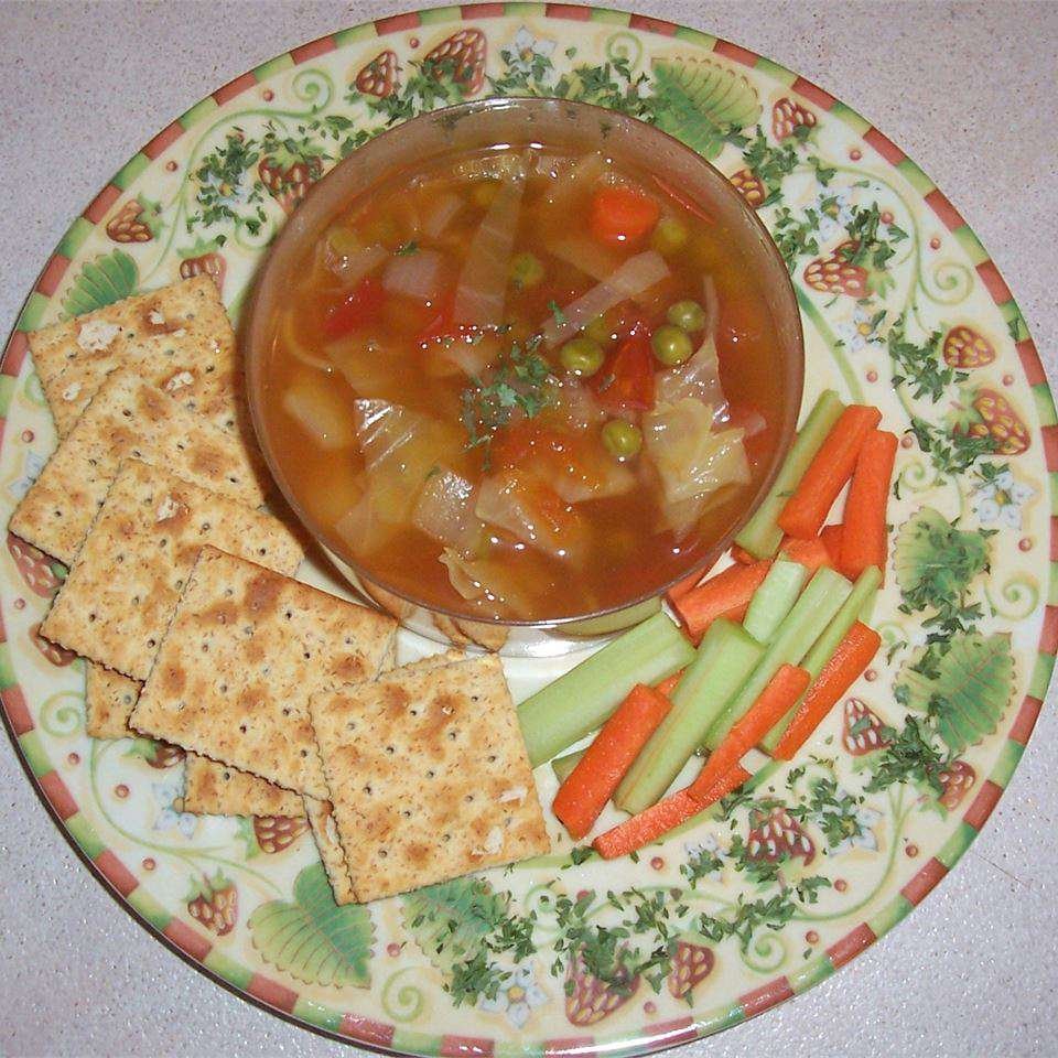 Light Cabbage and Vegetable Soup