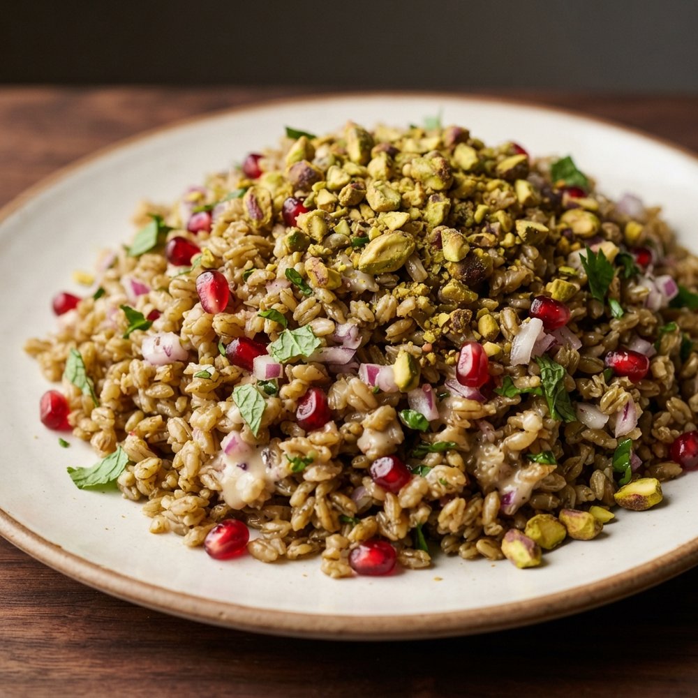 Freekeh Grain Salad with Creamy Tahini