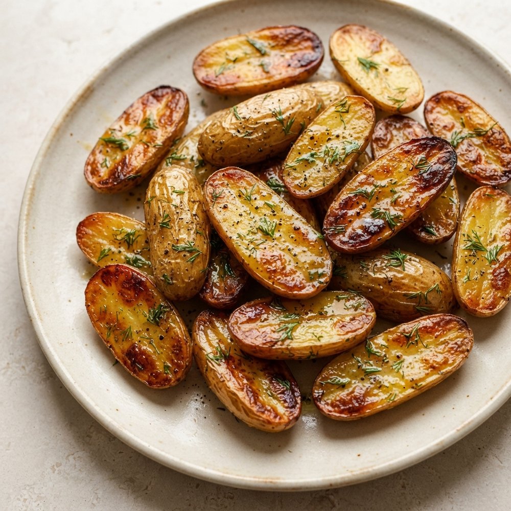 Mustard-Dill Roasted Fingerling Potatoes