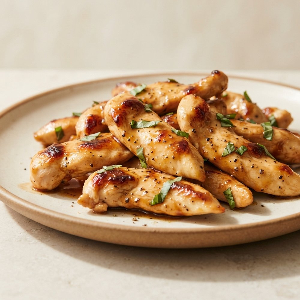 Honey Balsamic Chicken with Fresh Basil