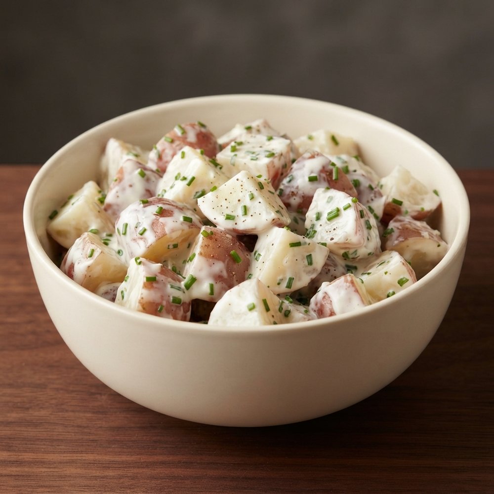 Creamy Red Potato Salad with Chives and Sour Cream