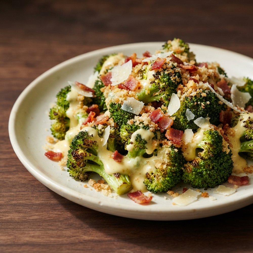 Toasty Broccoli Caesar Salad
