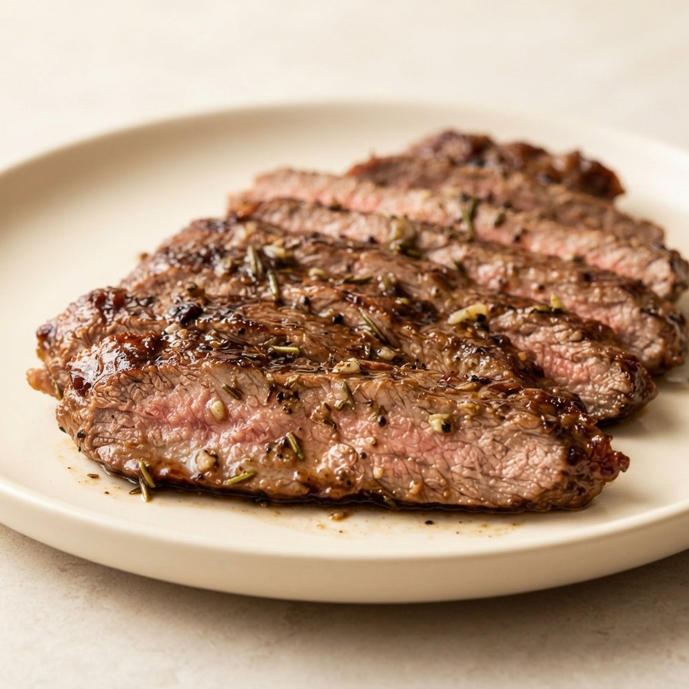 Balsamic-Soy Marinated Flank Steak on the Grill