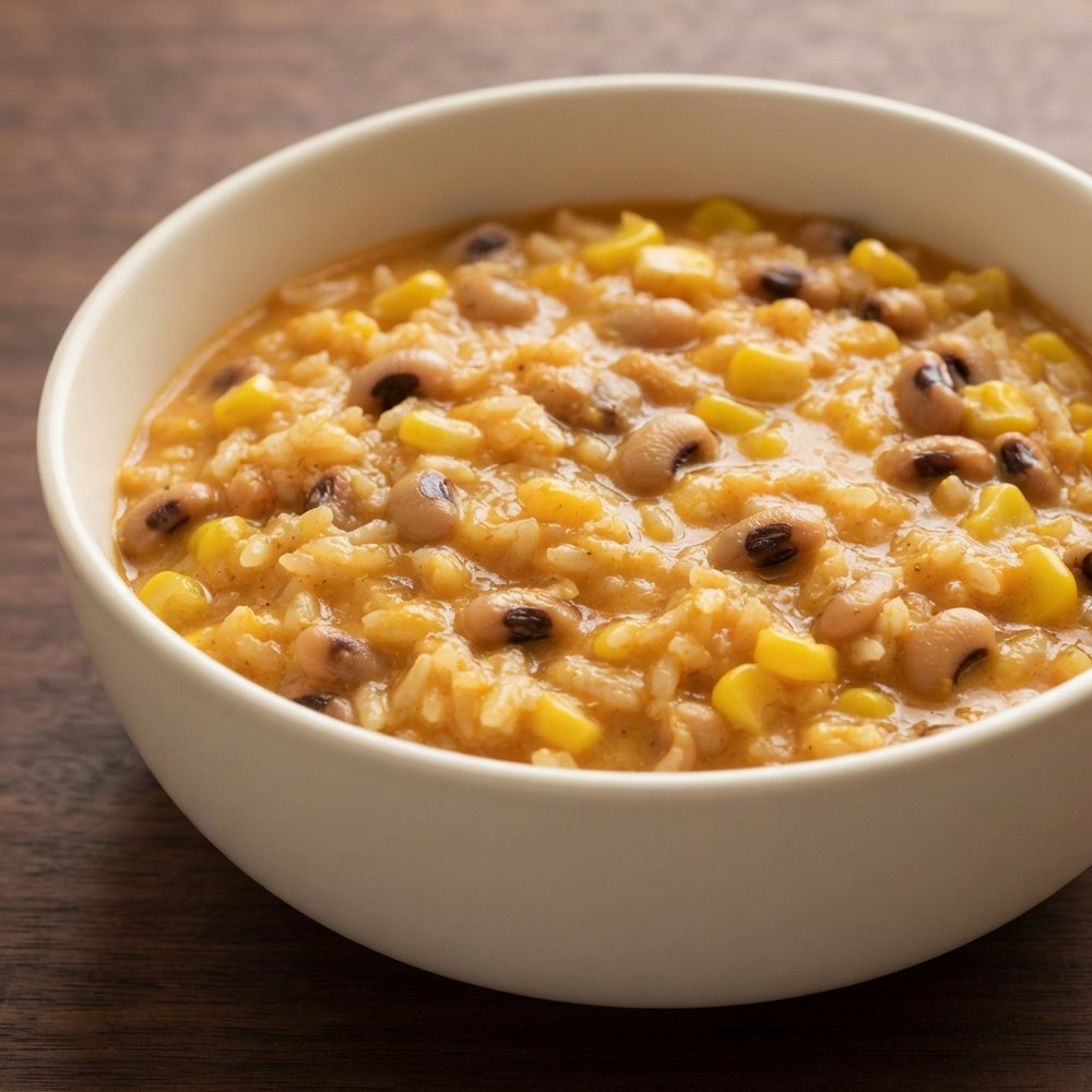 Speedy Coconut Curry with Rice, Corn, and Black‑Eyed Peas