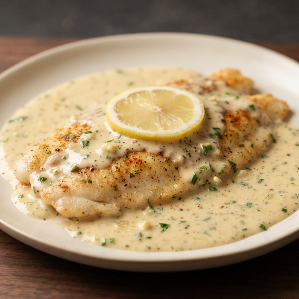 Tilapia in Lemon-Herb Boursin Cream