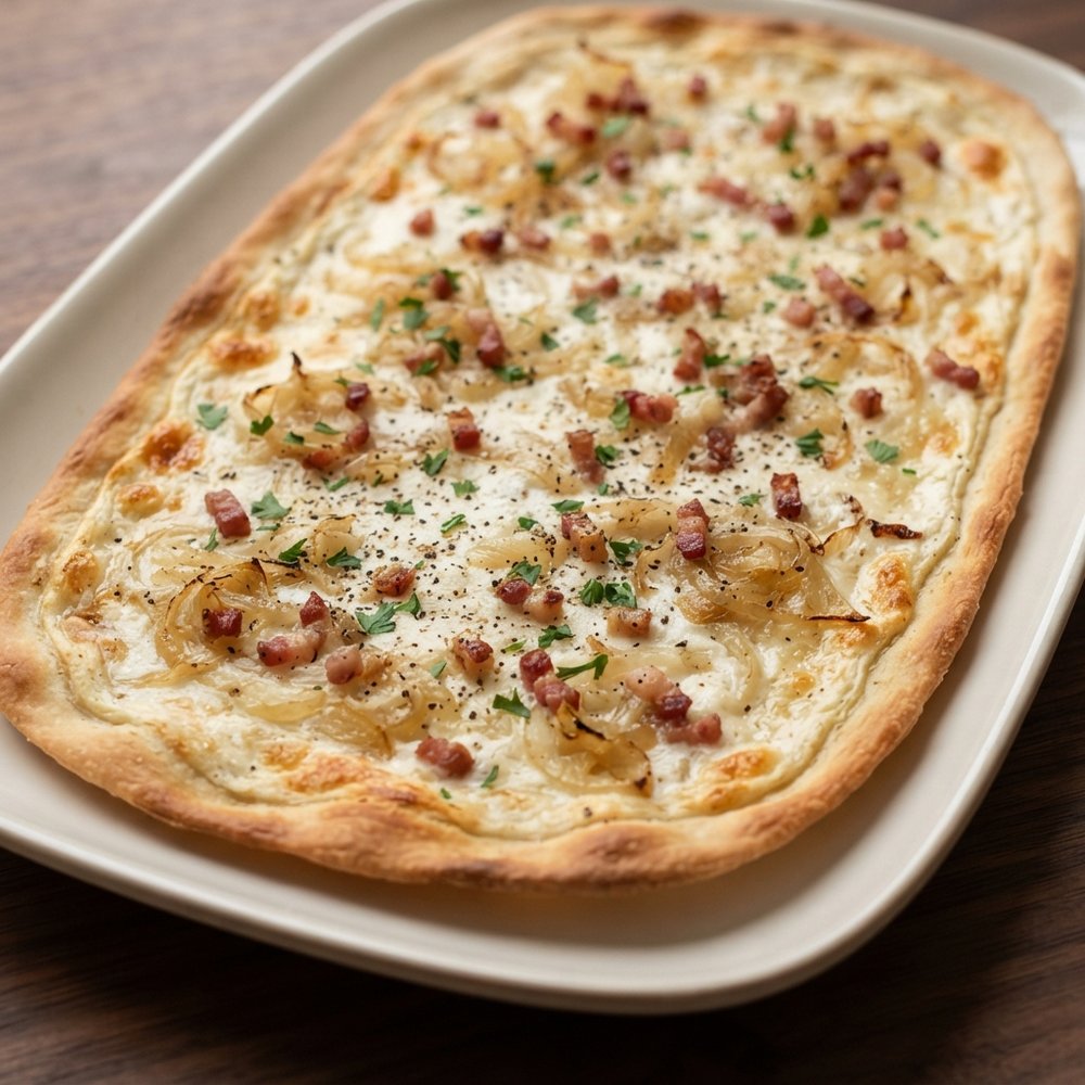 Alsatian Flammkuchen (Tarte Flambée)
