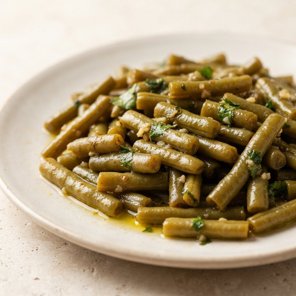 Fasoulia bi Zayt (Syrian Green Beans in Olive Oil)