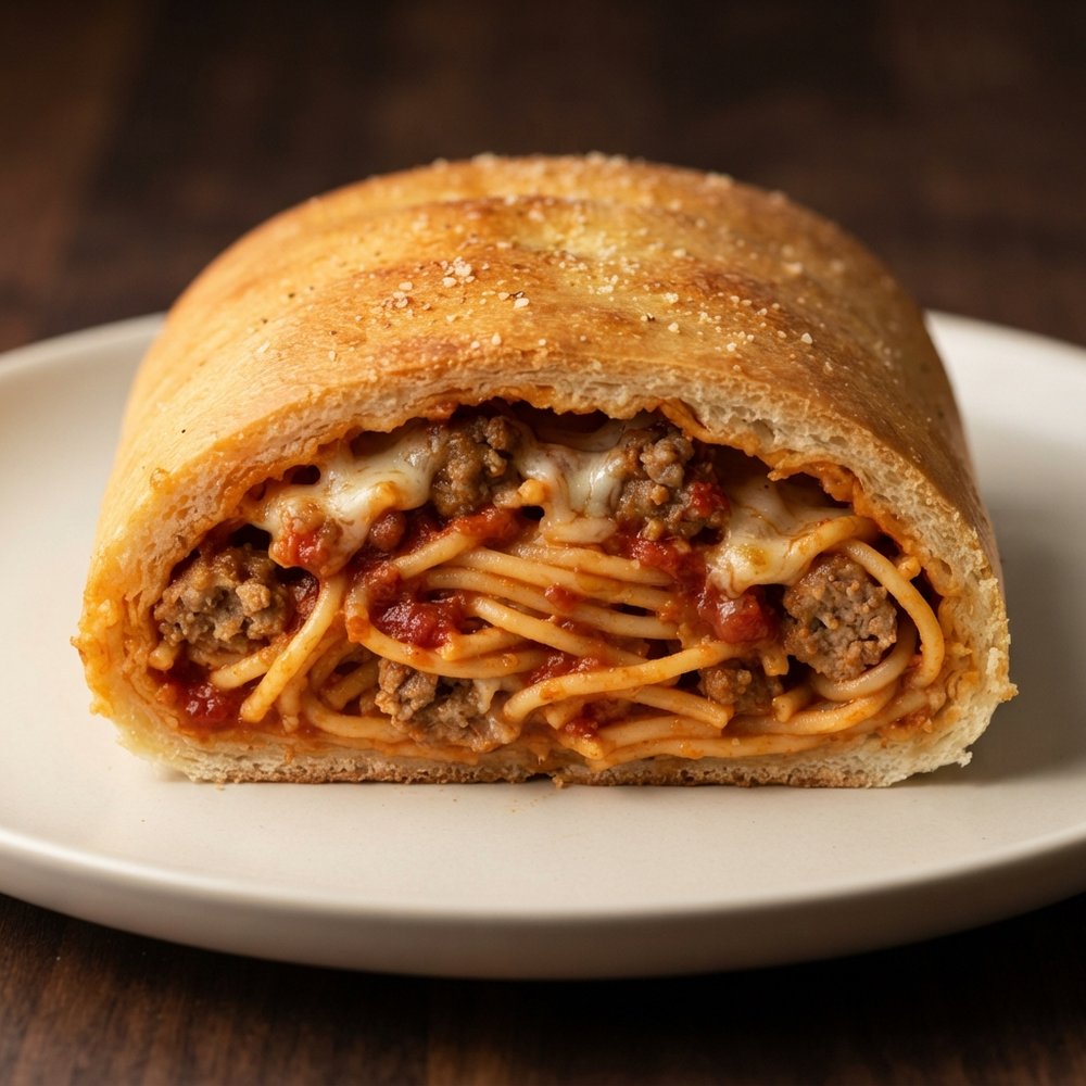 Stuffed Spaghetti Bread Loaf