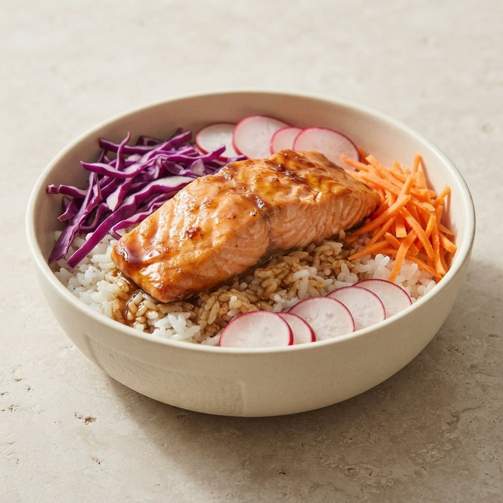 Teriyaki Salmon Rice Bowl