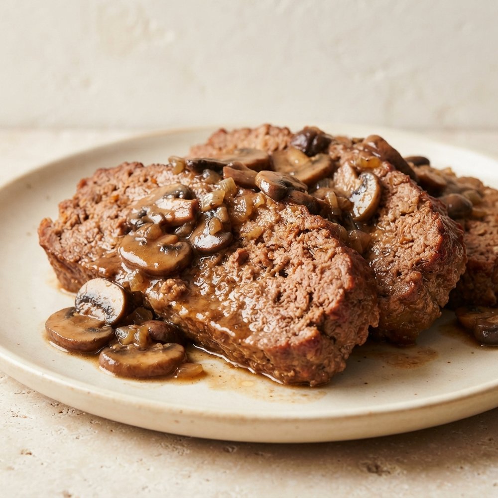 Ultimate Beef Meatloaf with Mushroom Brown Gravy