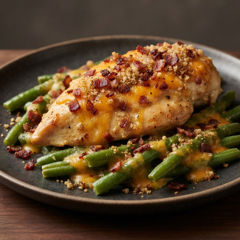 Cheddar Chicken and Green Bean Bake