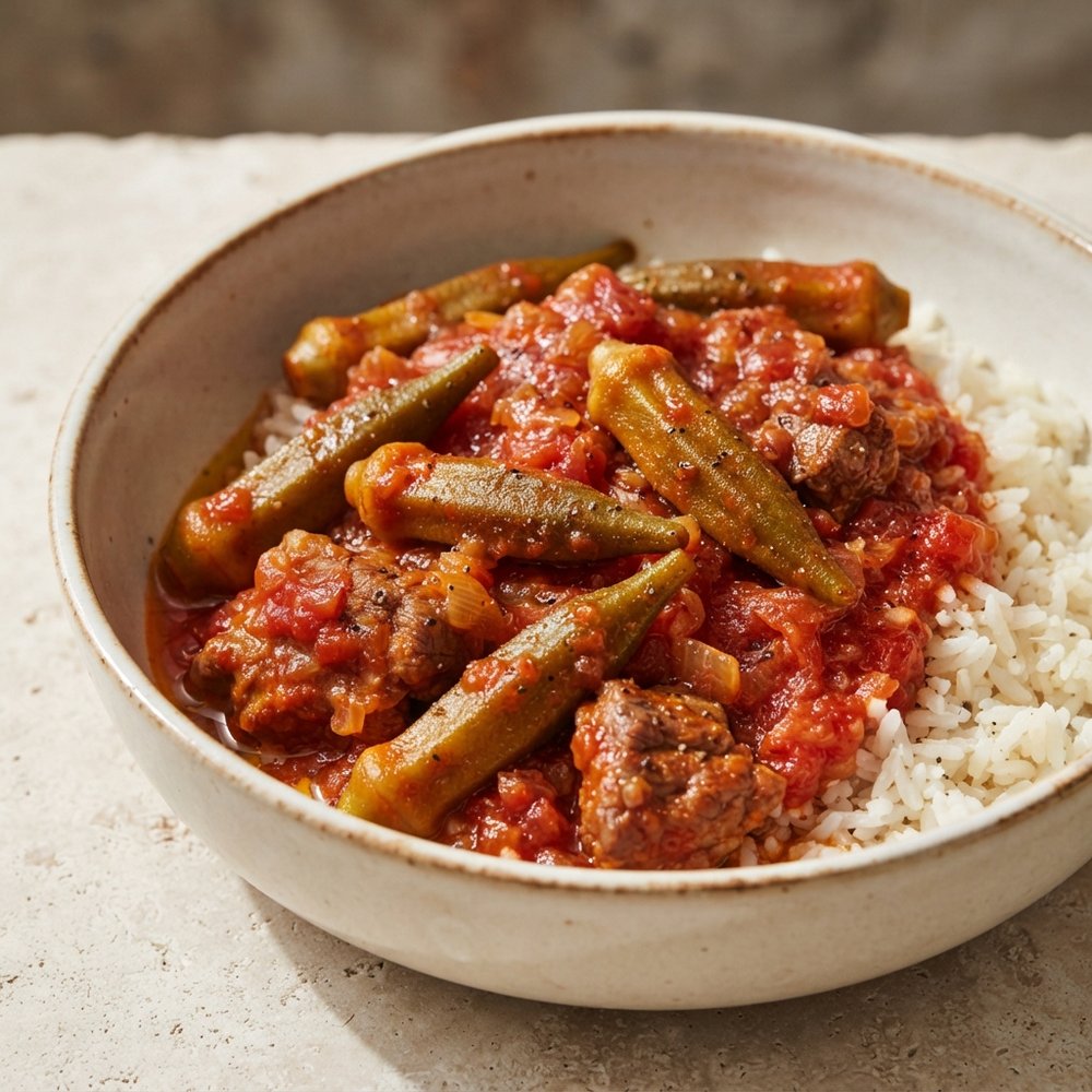Egyptian Okra and Lamb Stew
