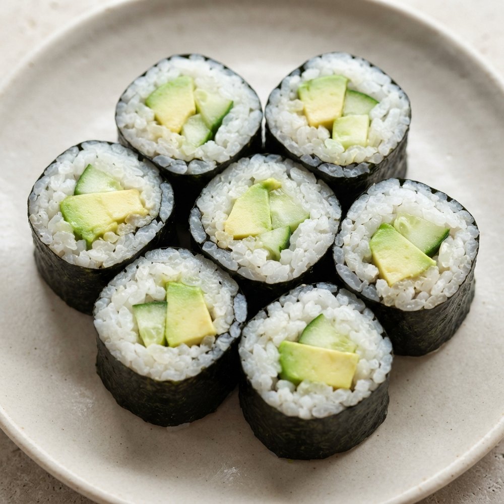 Cucumber and Avocado Sushi