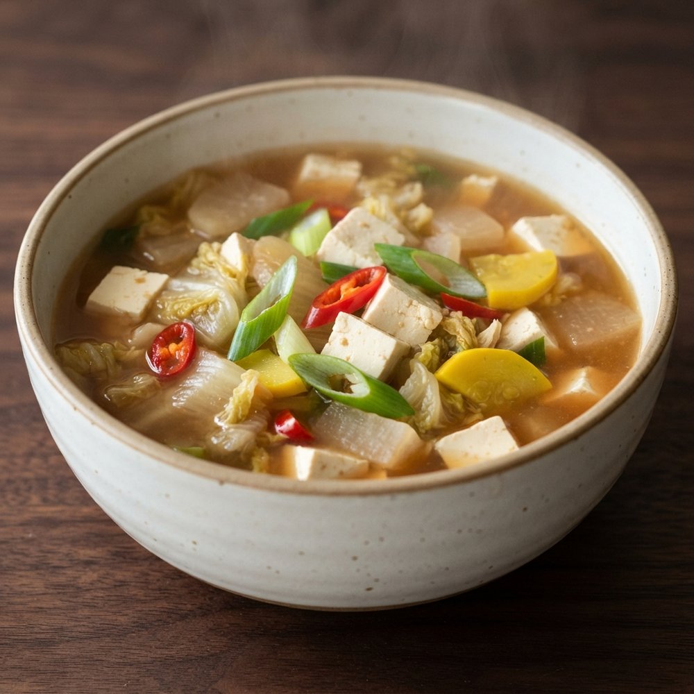 Korean Doenjang Tofu Vegetable Soup