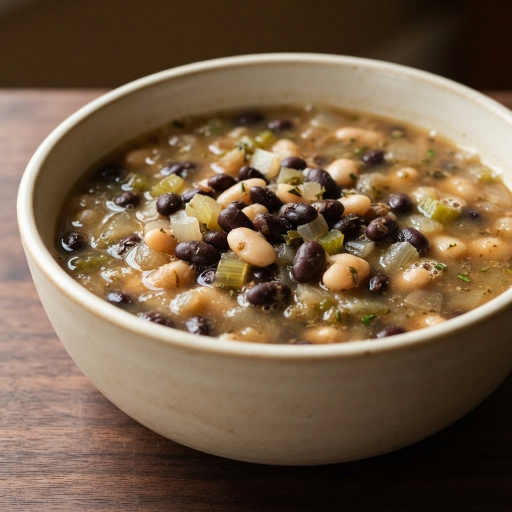 Plant-Based Black-and-White Bean Soup