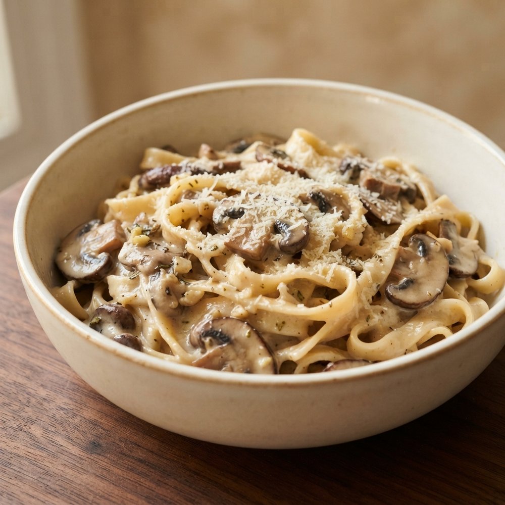 Velvety Mushroom Fettuccine