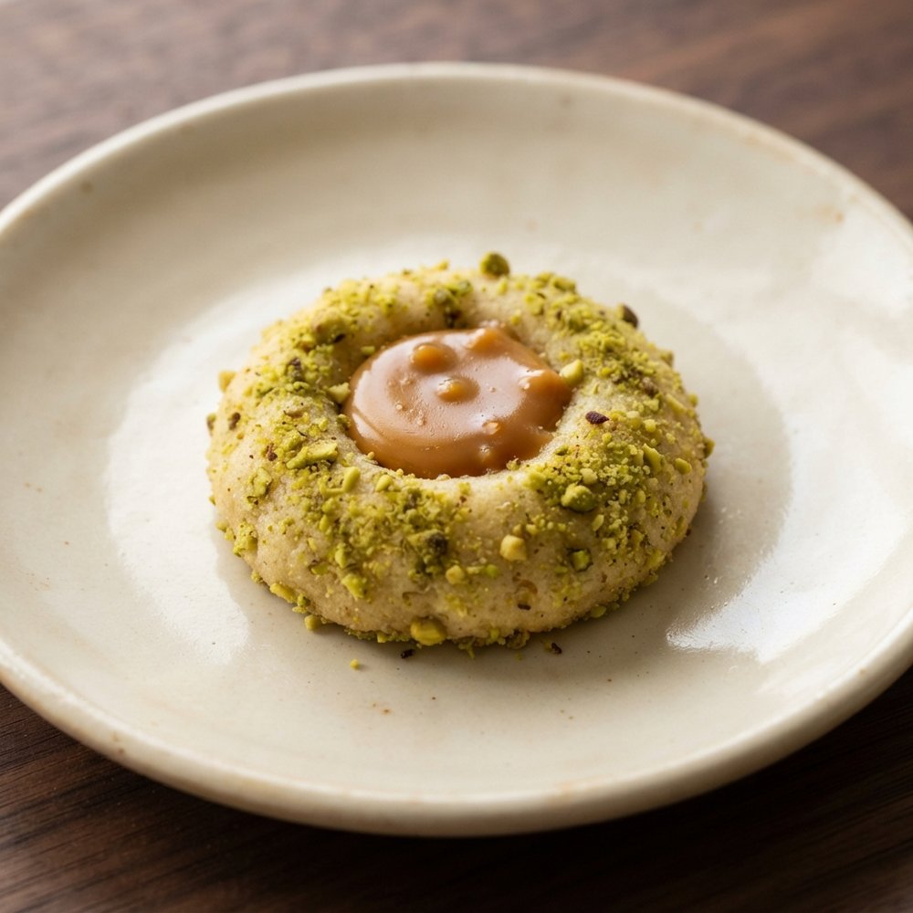 Kinda-Sorta Pistachio Thumbprint Cookies