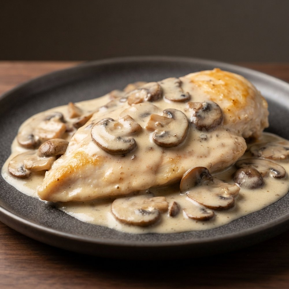 Chicken in Champagne Cream with Mushrooms