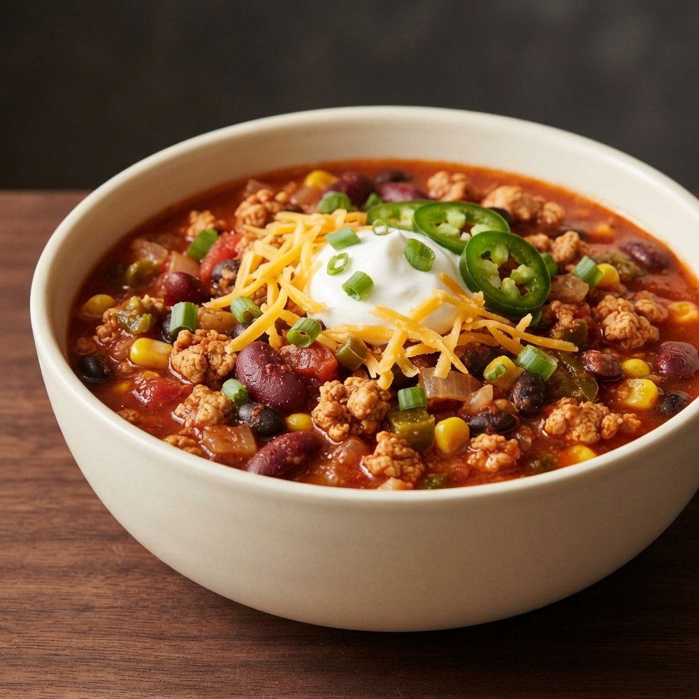 Crockpot Ground Chicken Chili