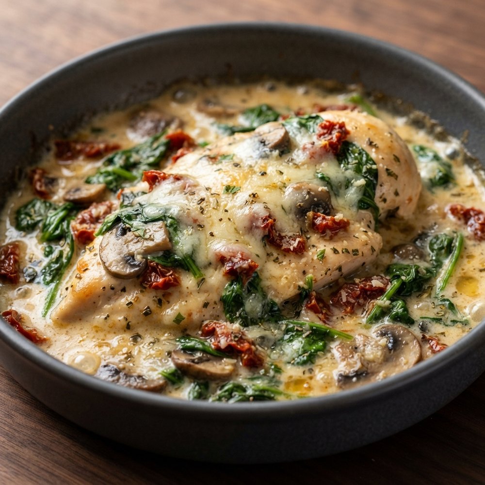 Creamy Tuscan-Style Chicken Bake