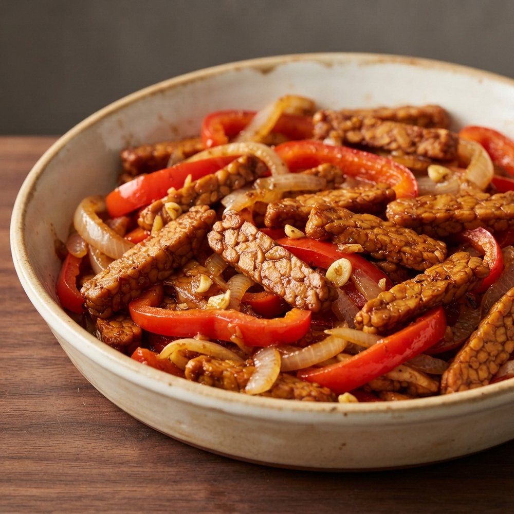 Tempeh Vegan Fajita Skillet