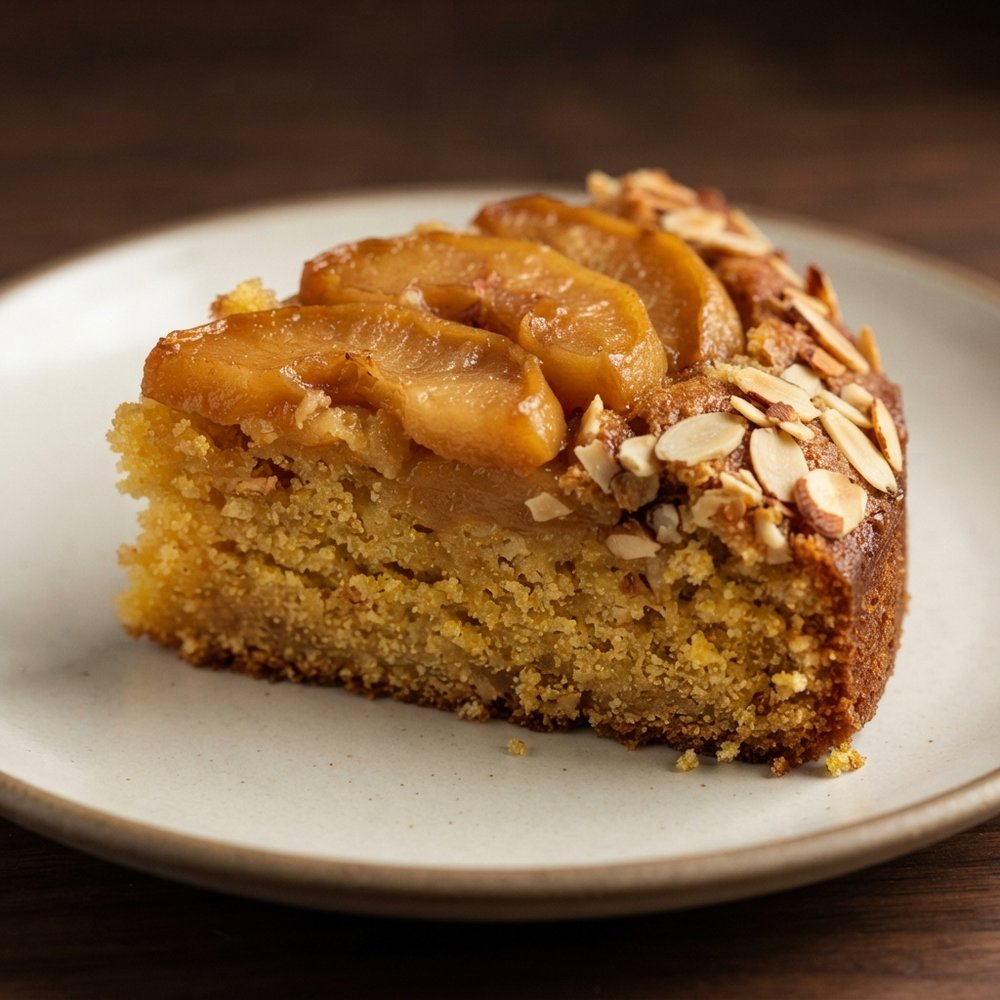 Almond-Polenta Quince Cake