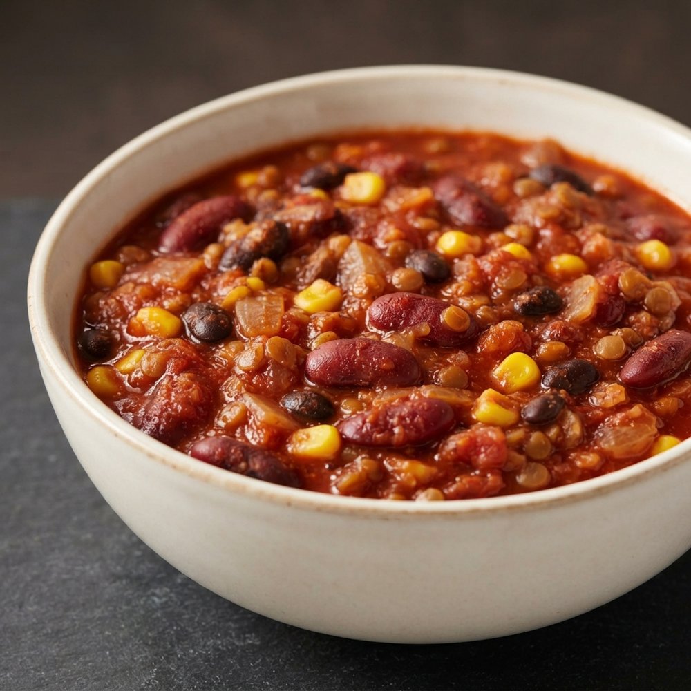 Slow-Cooker Three-Bean Chili (Vegetarian, Gluten-Free)