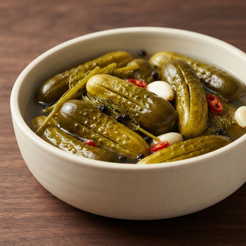 Ukrainian-Style Garlic Dill Fermented Pickles
