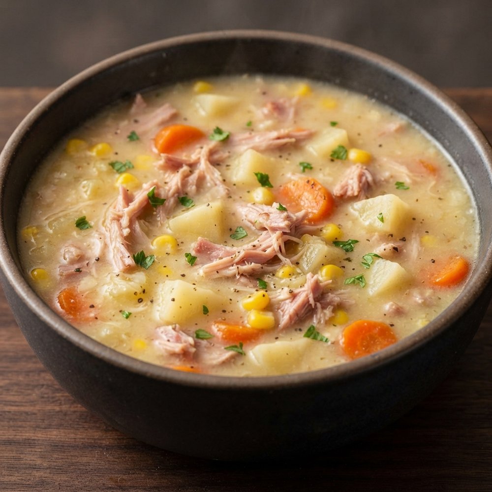 Slow Cooker Ham Bone Chowder