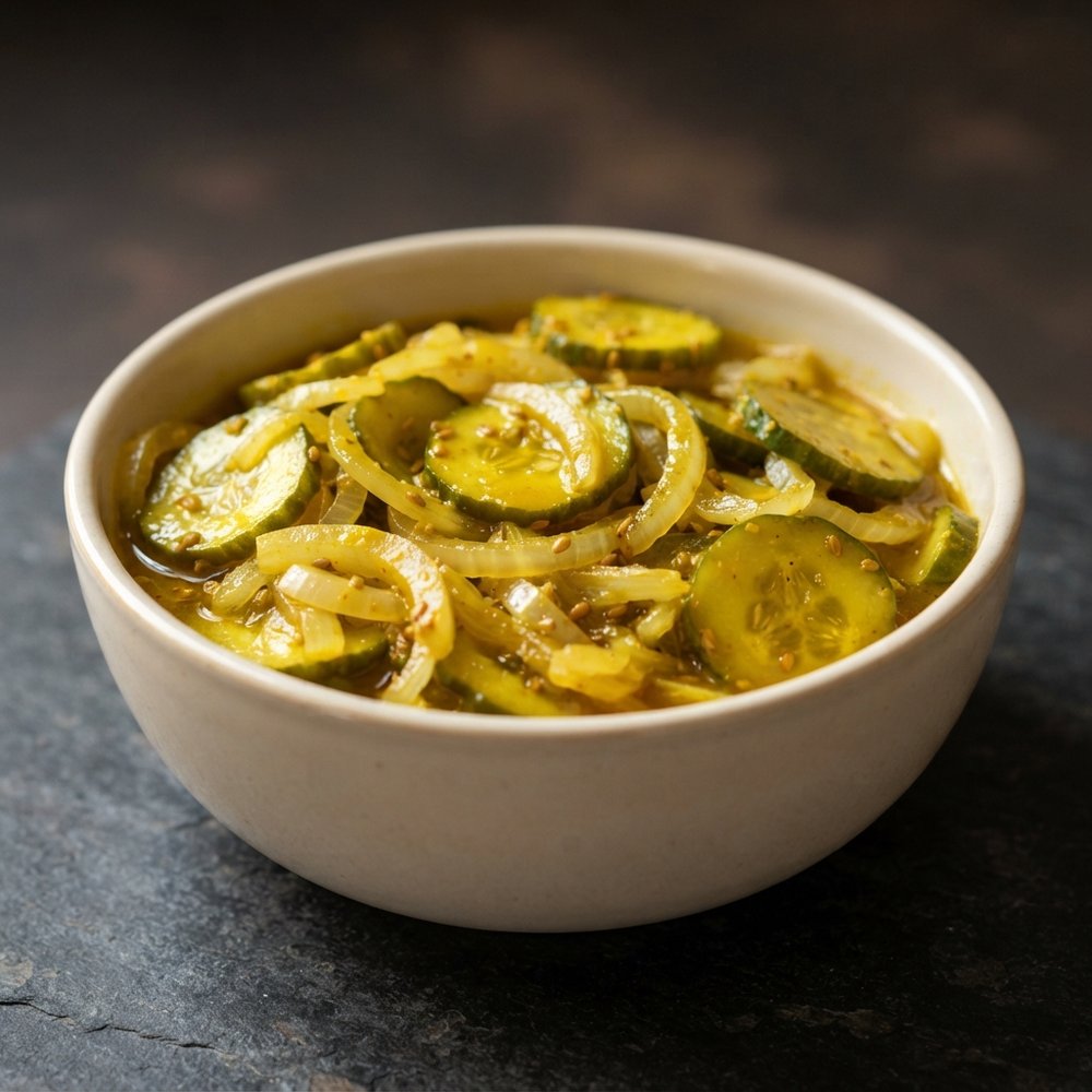Golden Mustard Cucumber Pickles