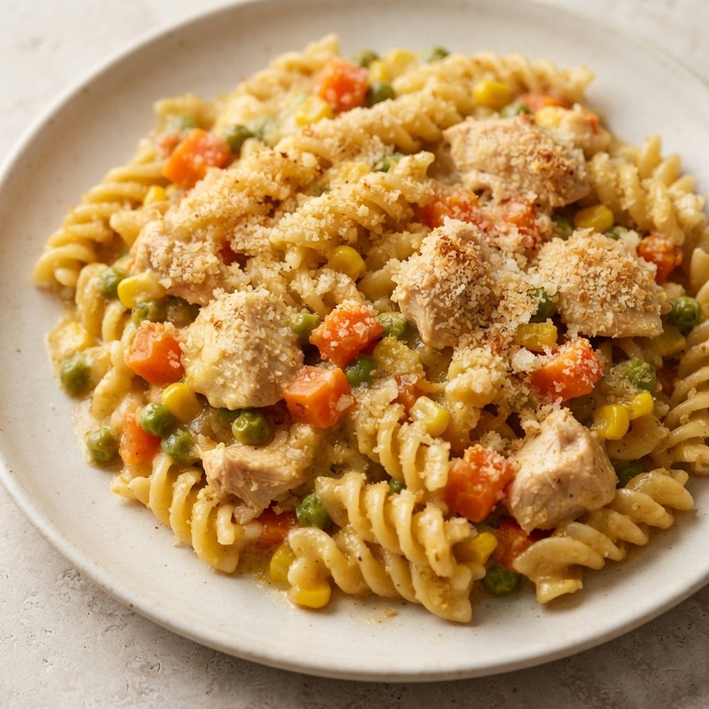 Chicken and Pasta Casserole with Mixed Vegetables