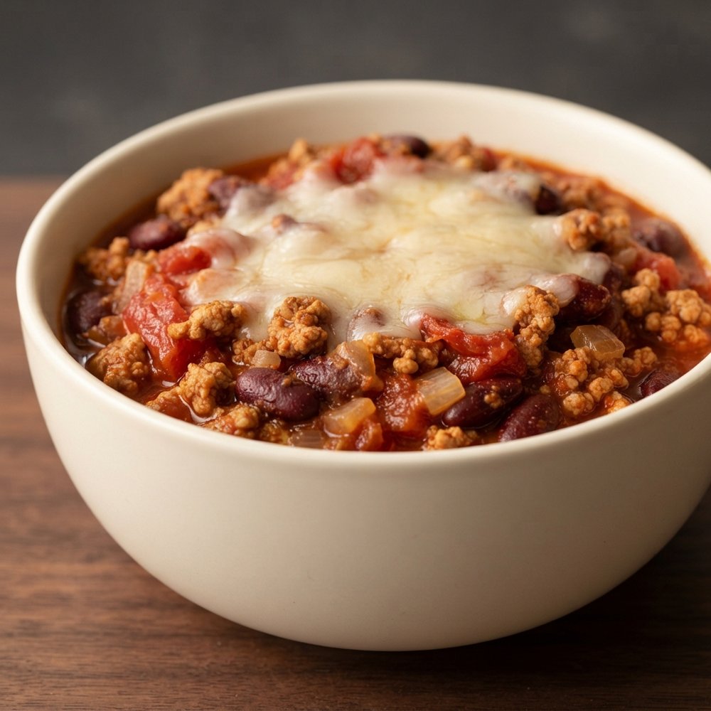 Crockpot Turkey Cheeseburger Chili