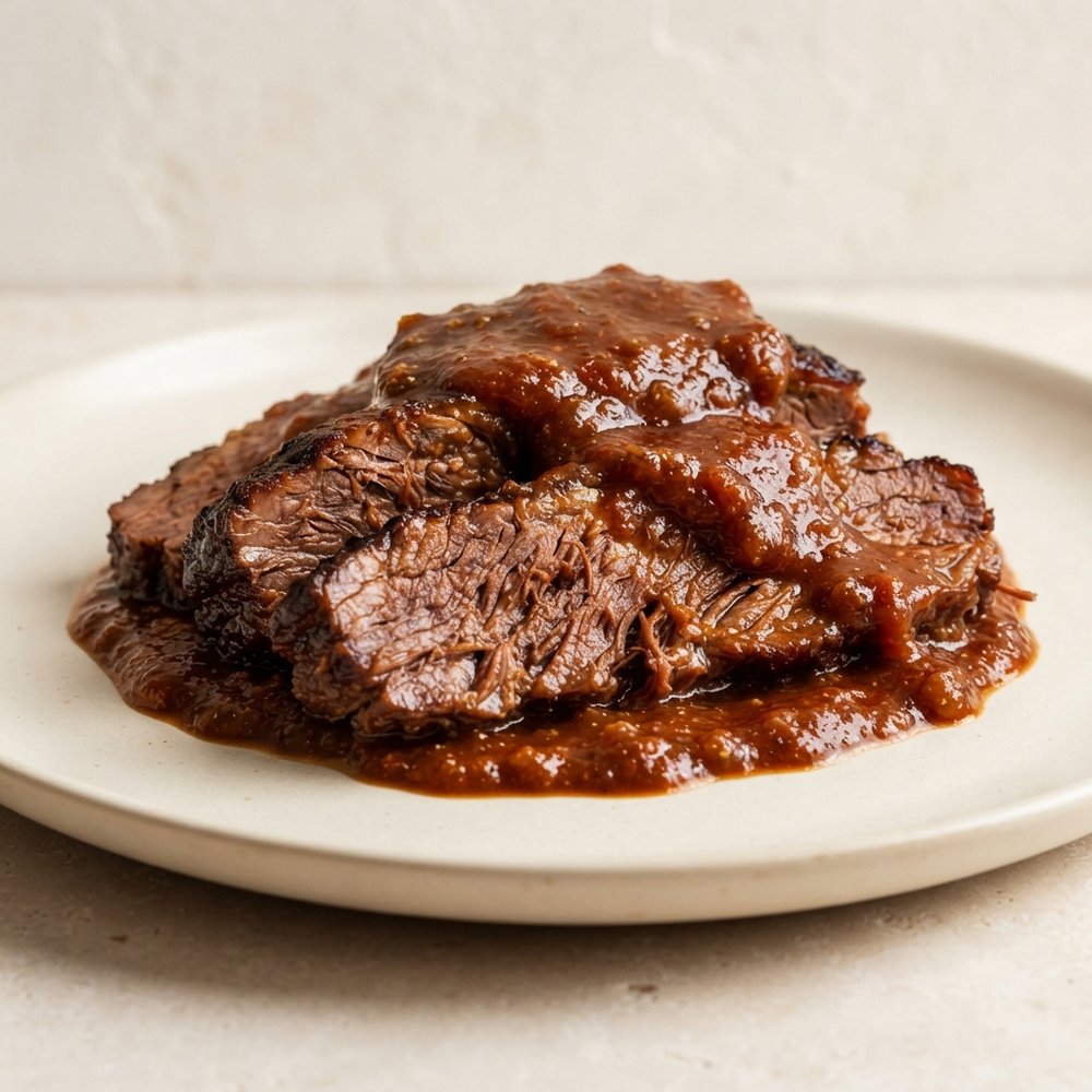 Chipotle-Tomatillo Braised Beef Brisket