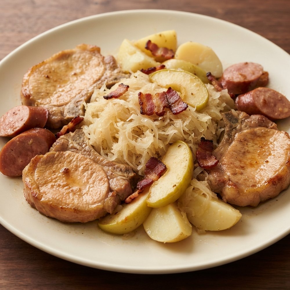 Alsace-Style Pork with Sauerkraut